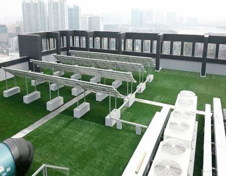 Artificial turf on the roof
